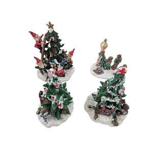 Gingerfrost Lane 2005 Christmas Figurines Set of 4 Resin Holiday Decor